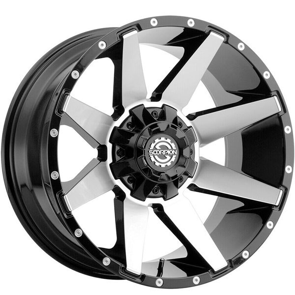 Scorpion Off-Road SC-31 Black with Machined Face Center Cap