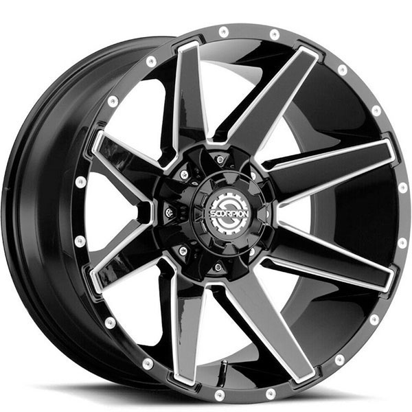 Scorpion Off-Road SC-31 Black with Milled Spokes Center Cap