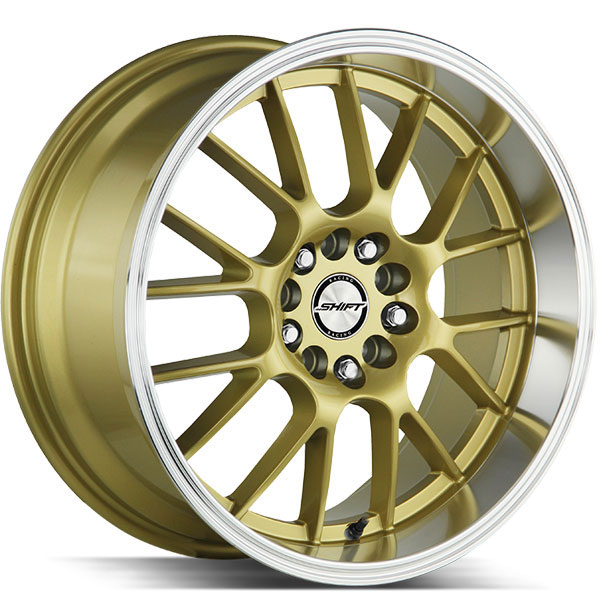 Shift Crank Gold with Polished Lip Center Cap