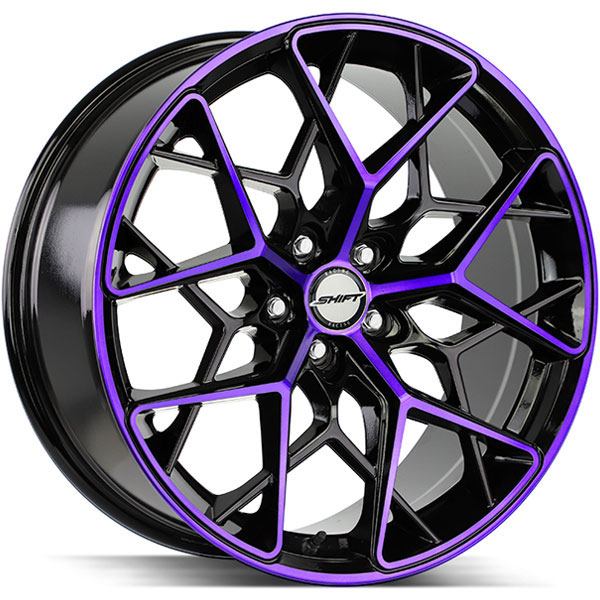 Shift Piston Gloss Black with Machined Purple Face Center Cap