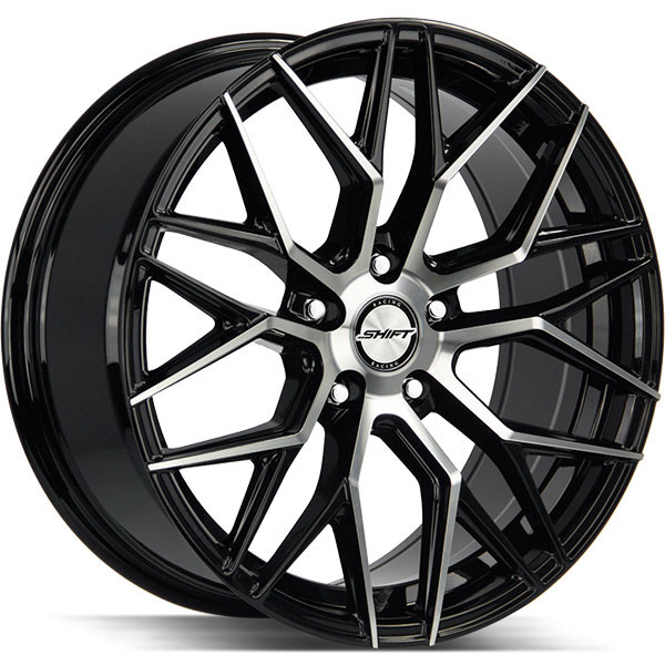 Shift Spring Gloss Black with Machined Face 18 Inch Center Cap