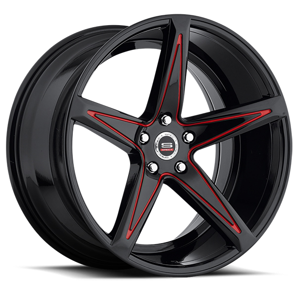 Spec-1 SPM-78R Matte Black with Red Center Cap