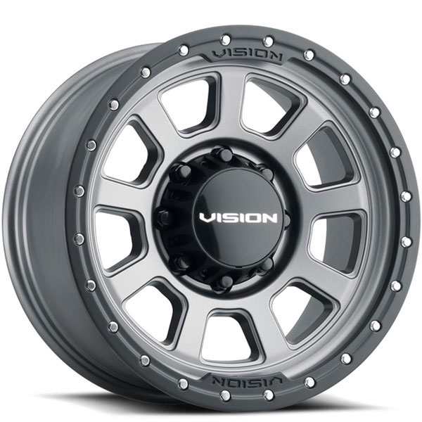 Vision 350 OJOS Satin Gray with Satin Black Lip Center Cap