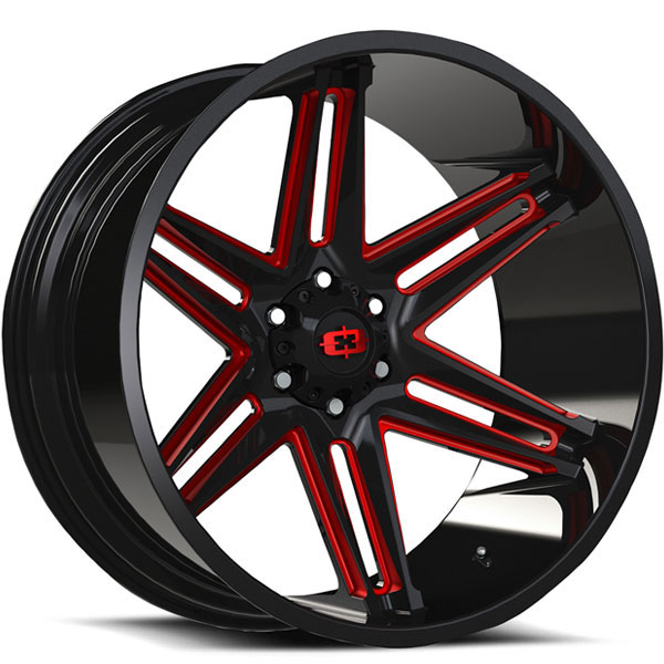 Vision 363 Razor Gloss Black with Red Tint Center Cap