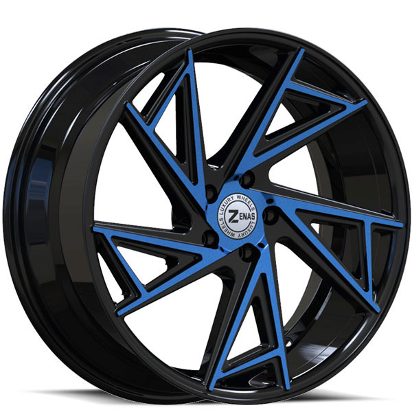 Zenas ZW04 Gloss Black with Blue Face Center Cap