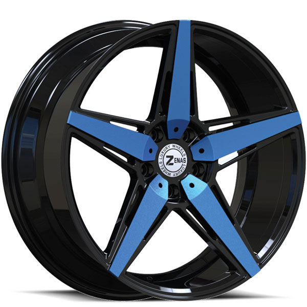 Zenas ZW05 Gloss Black with Blue Face Center Cap