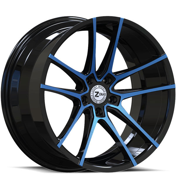 Zenas ZW12 Gloss Black with Blue Face Center Cap