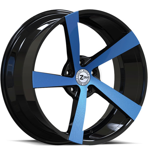 Zenas ZW15 Gloss Black with Blue Face Center Cap