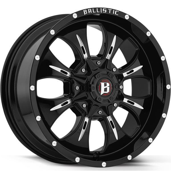 Ballistic 951 Dagger Gloss Black with Milled Spokes