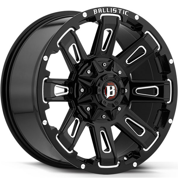 Ballistic 958 Ravage Gloss Black with Milled Spokes