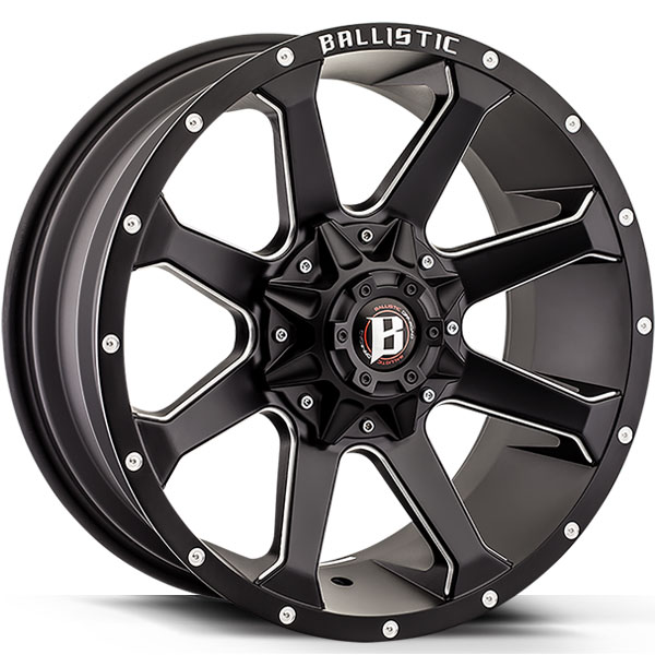 Ballistic 971 Hawk Flat Black with Milled Spokes