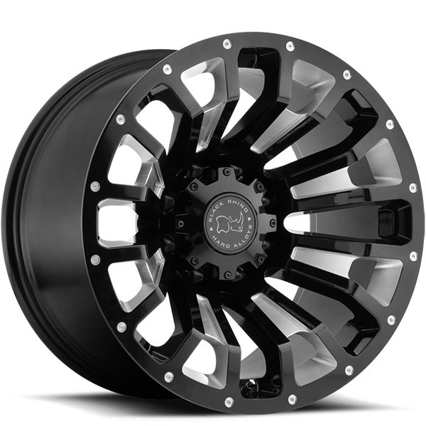 Black Rhino Pinatubo Gloss Black with Milled Inside Window 12 Inch