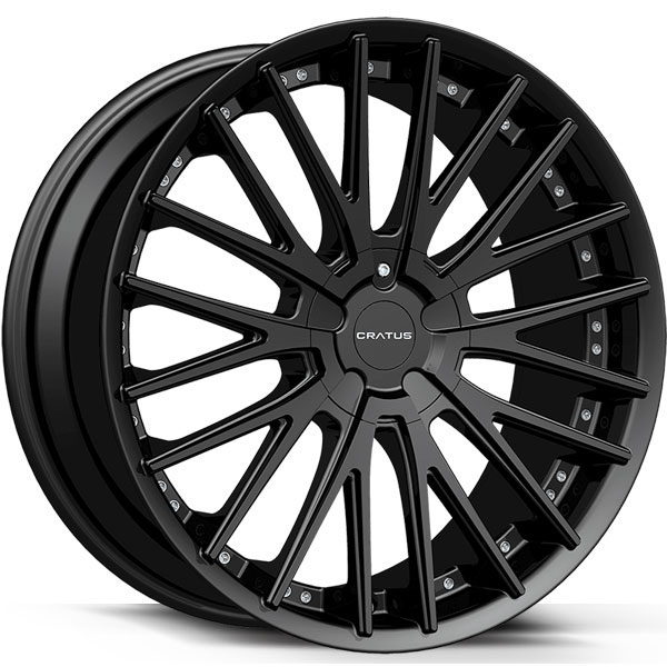 Cratus CR106 Gloss Black with Chrome Rivets