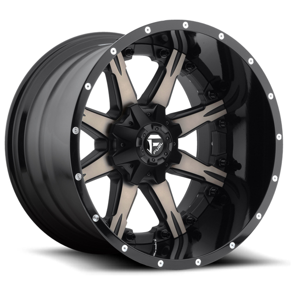 Fuel Nutz D252 Matte Black with Machined Face and Dark Tint