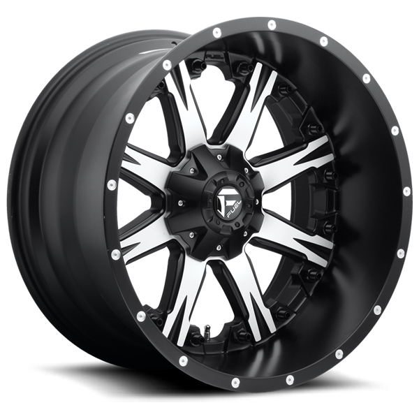 Fuel Nutz D541 Matte Black with Machined Face