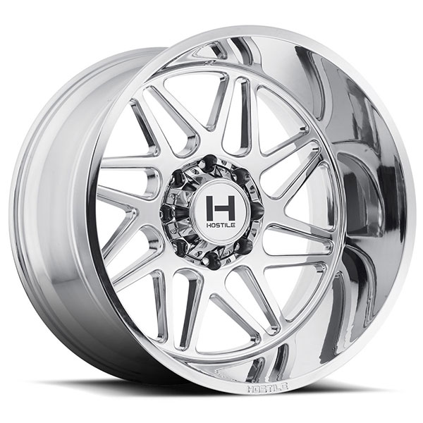 Hostile H108 Sprocket Armor Plated Chrome 8 Lug