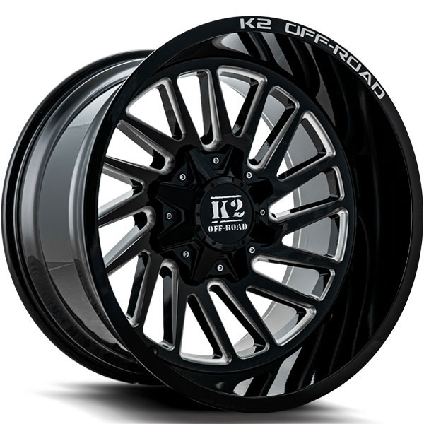 K2 OffRoad K17 Razorback Gloss Black with Milled Spokes