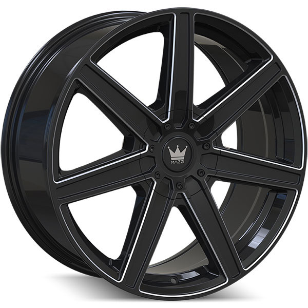 Mazzi Laguna 376 Gloss Black with Milled Spokes