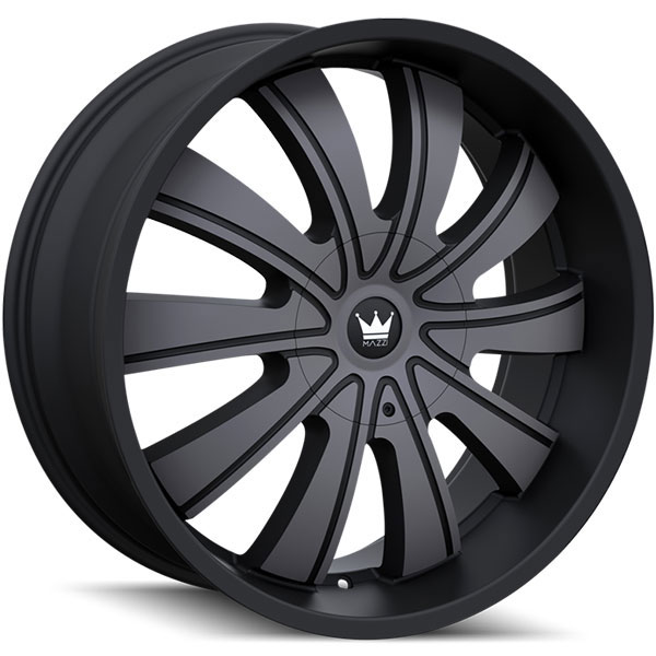 Mazzi Rolla 374 Matte Black with Machined Dark Tint