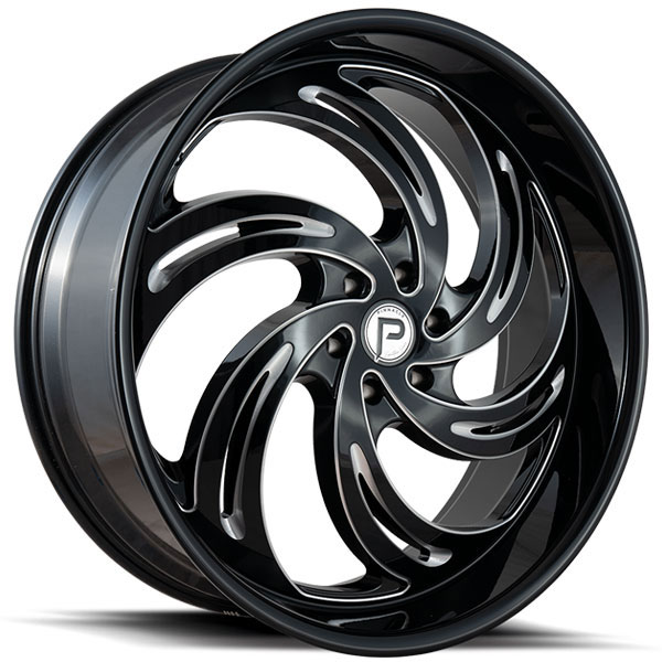 Pinnacle P300 Phoenix Gloss Black with Milled Spokes