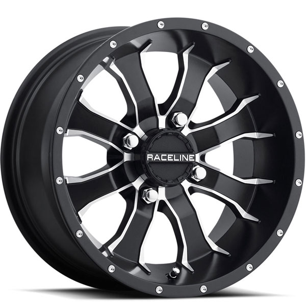 Raceline A77 Mamba UTV Black with Machined Spokes