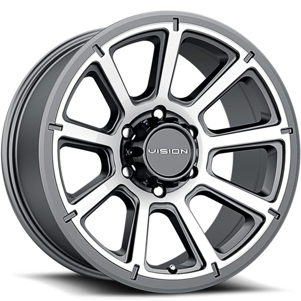 Vision 353 Turbine Gunmetal with Machined Face 6 Lug