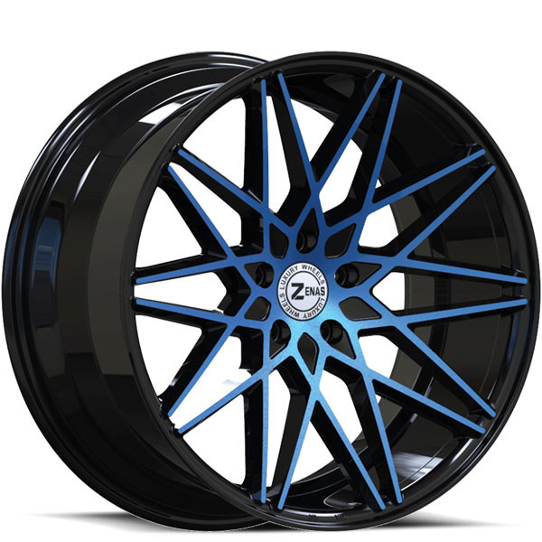 Zenas ZW08 Gloss Black with Blue Face